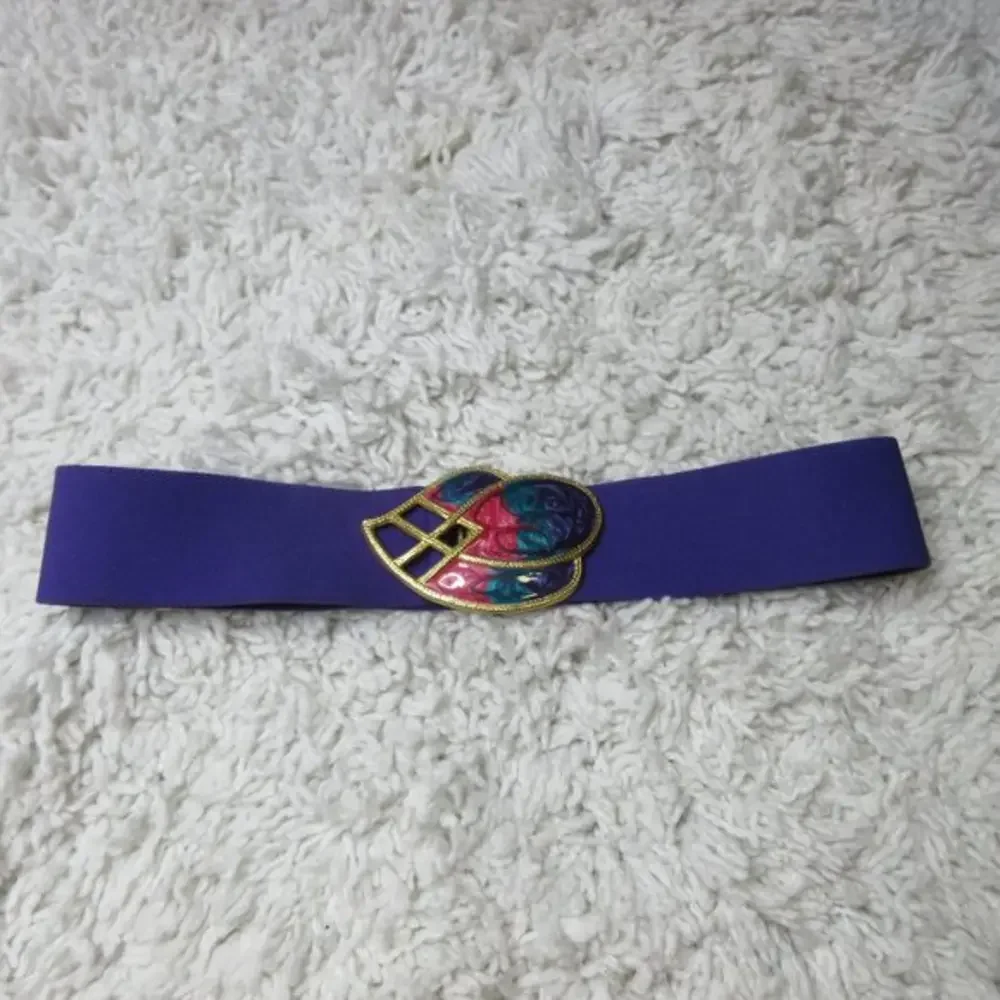 DAY-LOR Black Stretch Belt With Enameled Buckle‎